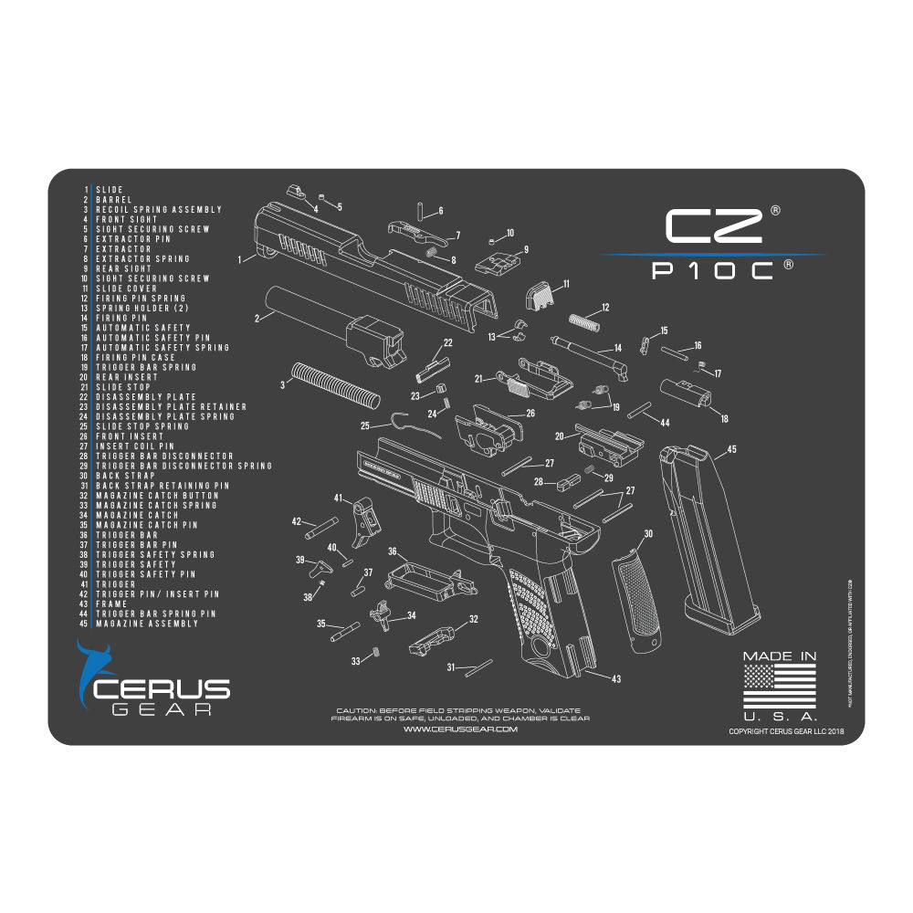 cerus gear - HMCZP10CSCHGRY - CZ P10C SCHEMATIC GREY for sale