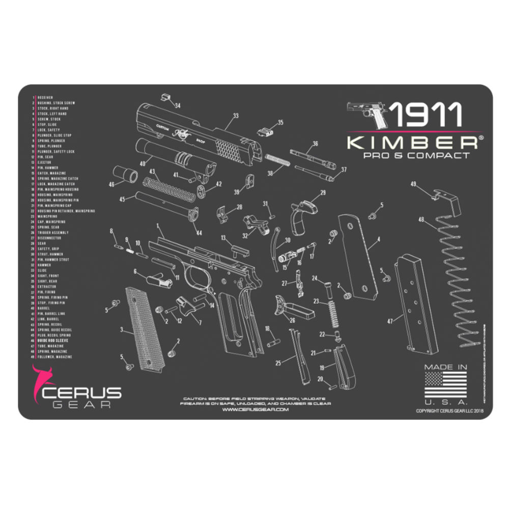 cerus gear - HMKIM1911SCHPNK - KIMBER COMP AND PRO SCHEMATIC PINK for sale