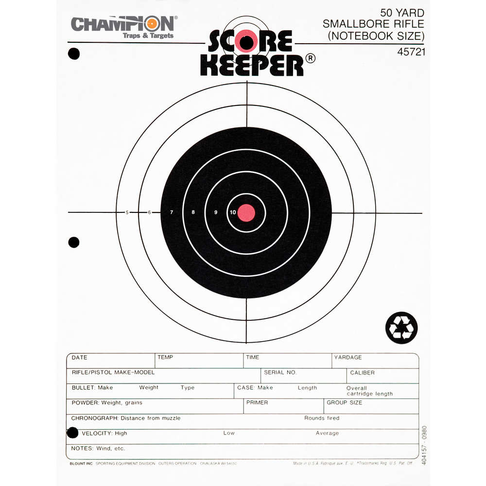 champion - Score Keeper - SK 50YD SM BORE ORG/BLK BULL TGT 12PK for sale