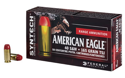 FEDERAL AE 40 SW 165GR TOTAL SYNTHETIC JACKET 50RD 10BX/CS - for sale