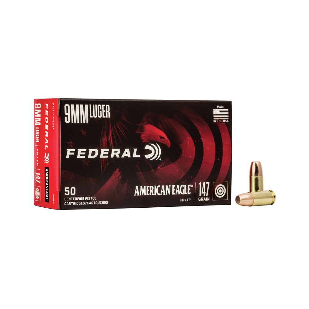 FED AM EAGLE 9MM 147GR FMJ 50/1000 - for sale
