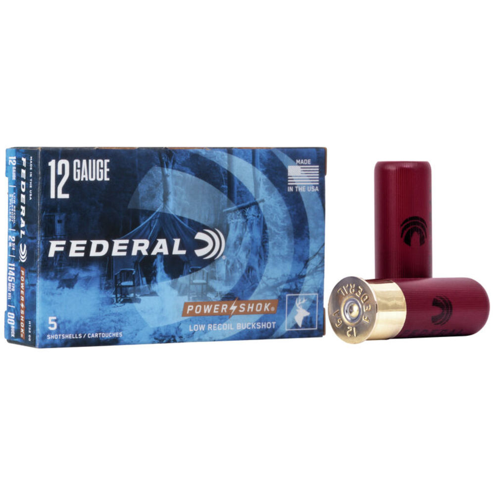 FED PWRSHK 12GA 2.75 LR 00 BCK 5/250 - for sale