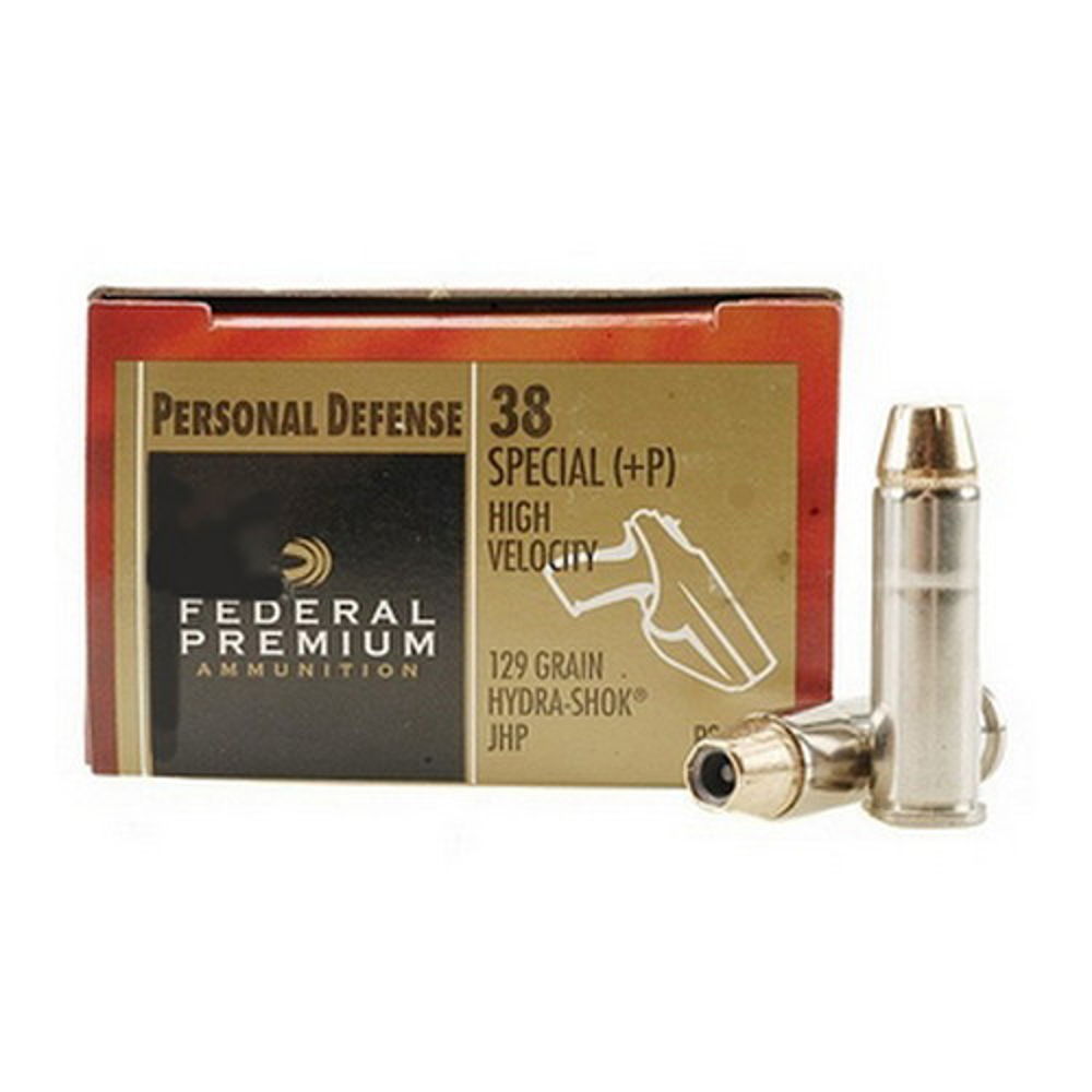 FEDERAL 38 SPECIAL+P  129GR HYDRA-SHOK JHP 20RD 25BX/CS - for sale