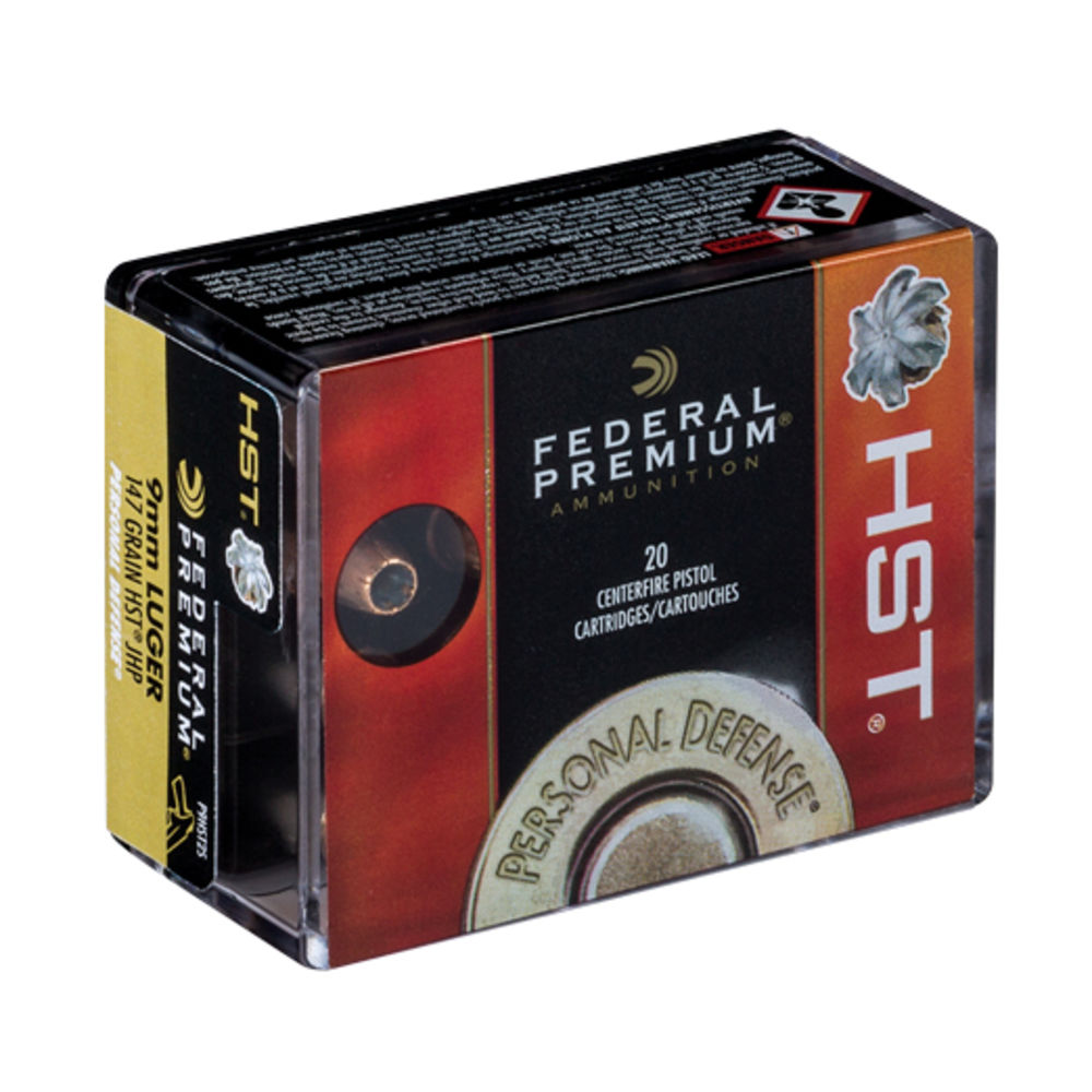 FEDERAL PREMIUM 9MM LUGER 147GR HST JHP 20RD 10BX/CS - for sale