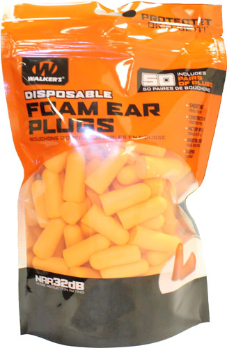 WALKER'S FOAM EAR PLUGS 50PK BAG - for sale