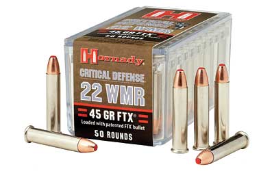 HORNADY CRITICAL DEFENSE 22WMR 45GR FTX 1000FPS 50RD 40BX/CS - for sale