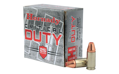 Hornady - Critical Duty - 9mm Luger - AMMO CRIT DUTY 9MM 135GR FXLK 25/BX for sale