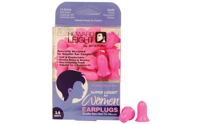 howard leight - Woman's Shooting Safety - SUPER LEIGHT FOR WOMEN FOAM EARPLUG 14PK for sale