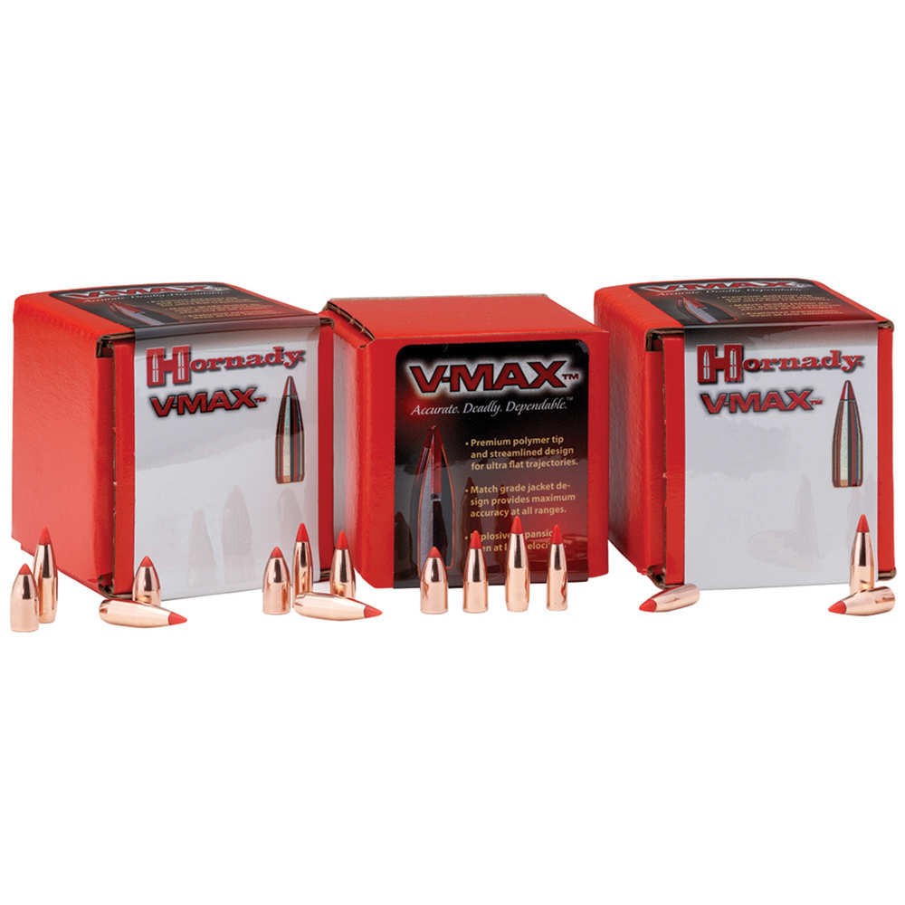 Hornady - V-Max - 22 Caliber - BULLET 22 CAL 224 55GR V-MAX W/C 100/BX for sale