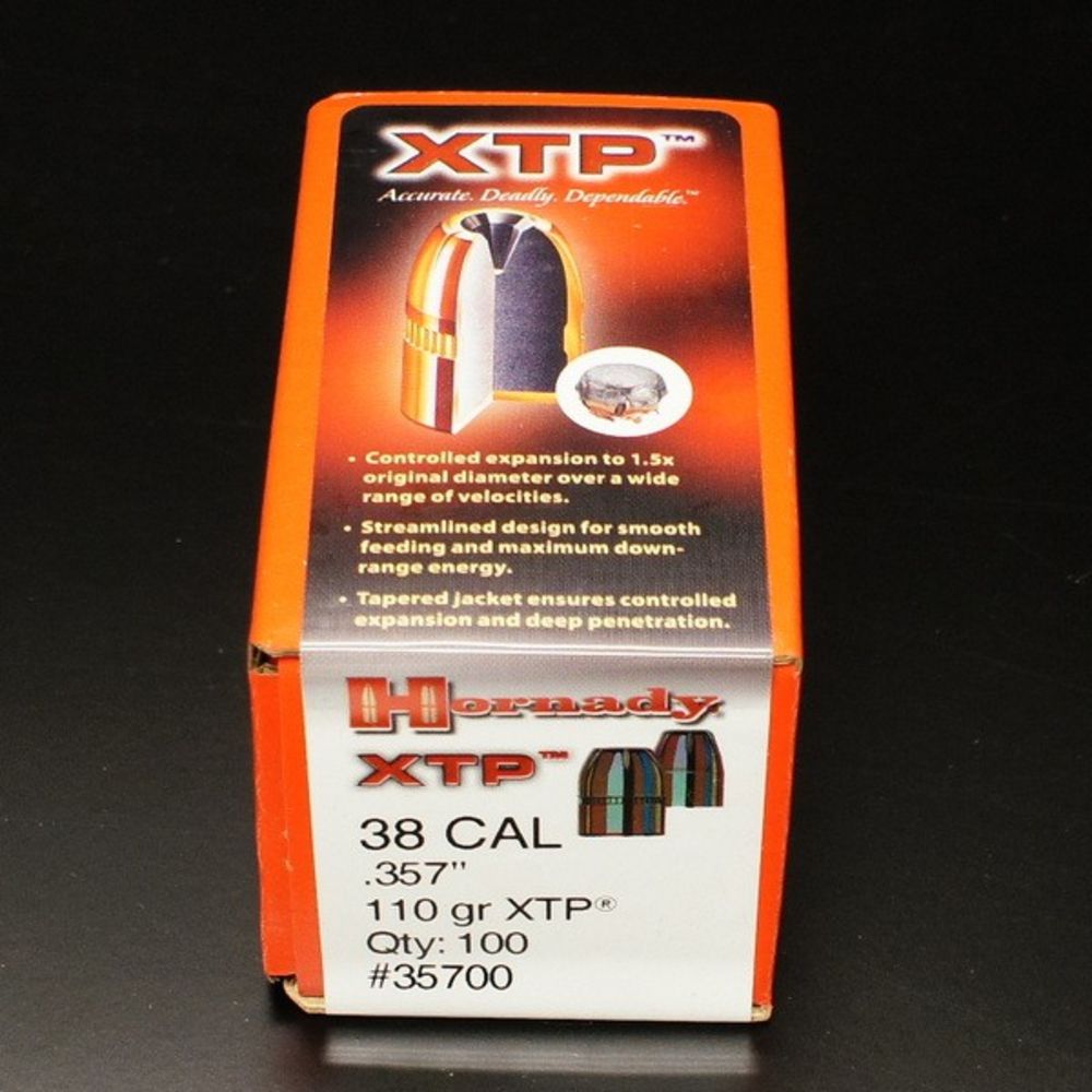 Hornady - XTP - 38 Caliber - BULLET 38 CAL 357 110 GR HP/XTP 100/BX for sale