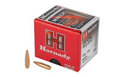 Hornady - Match - 22 Caliber - BULLET 22 CAL 224 68GR BTHP MTCH 100/BX for sale