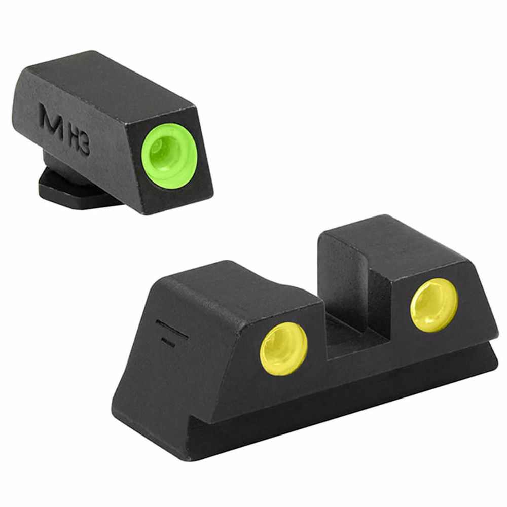 meprolight - Mepro Tru-Dot Fixed Sights - GLOCK 42 SET HEIGHT 6.6 YELLOW for sale