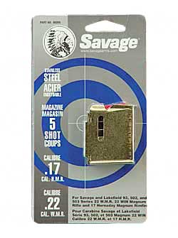 Savage - OEM - MULTI-FIT - MDL 90 SER 22 WMR/17 HMR 5RD SS MAG for sale