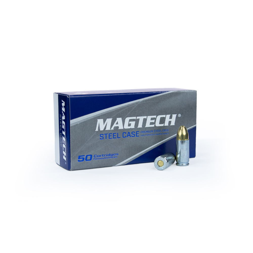 MAGTECH 9MM LUGER 115GR STEEL CASE FMJ-RN 50RD 20BX/CS - for sale