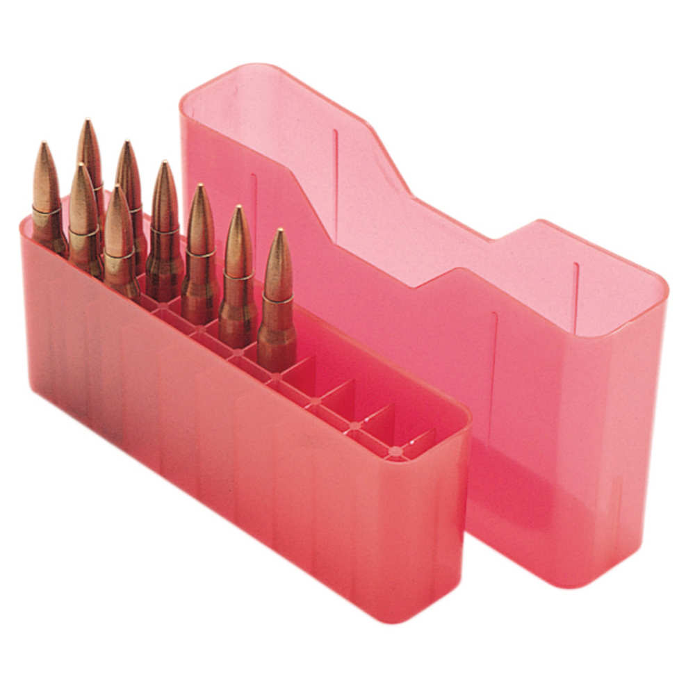 mtm case-gard - Slip-Top Ammo Box - SLIPTOP MED RIFLE CTG BOX 20RD - CLR RED for sale
