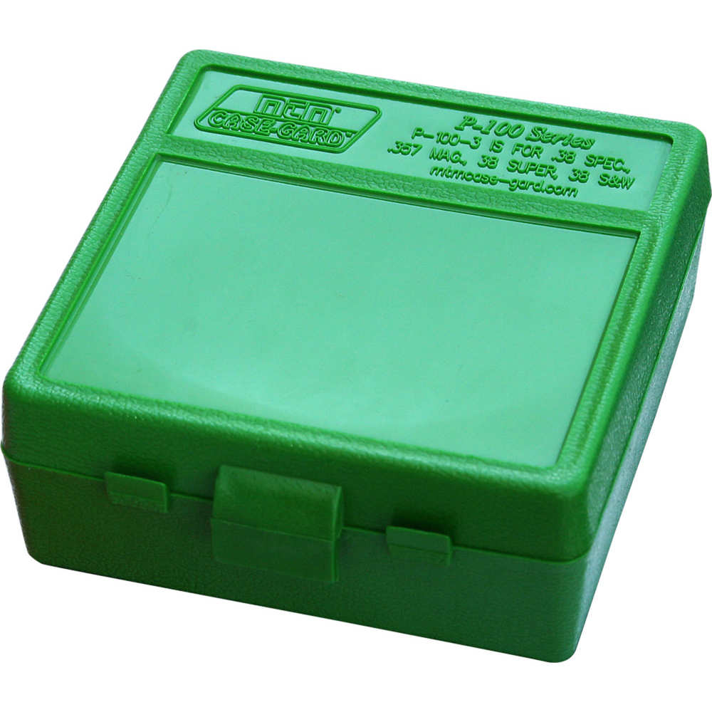 mtm case-gard - Ammo Box - P100 MED HNDGN AMMO BOX 100RD - GREEN for sale
