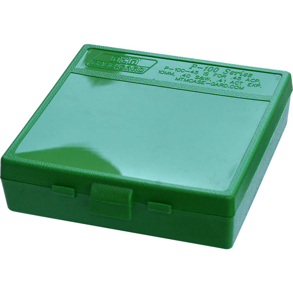 mtm case-gard - Ammo Box - P100 LGE HNDGN AMMO BOX 100RD - GREEN for sale