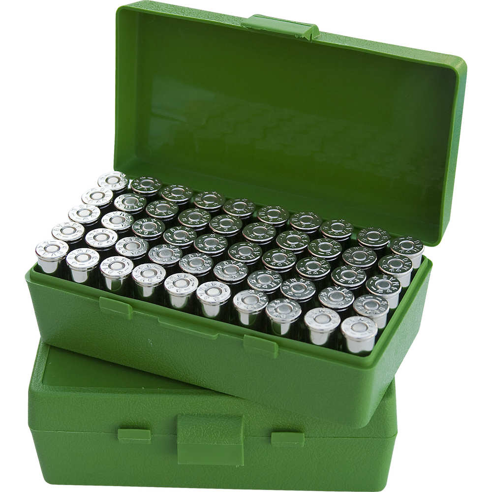 mtm case-gard - Ammo Box - P50 LGE HNDGN AMMO BOX 50RD - GREEN for sale