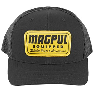 MAGPUL EQUIPPED TRCKR HAT BLK W/GLD - for sale