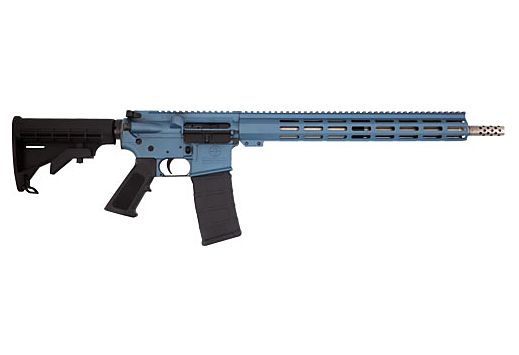 GLFA AR15 RIFLE .223 WYLDE 16" S/S BBL BLUE TITANIUM - for sale