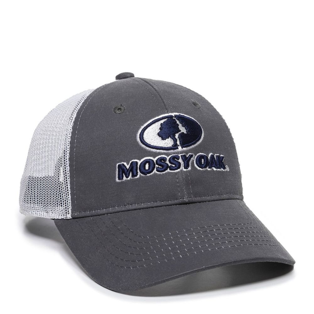 outdoor cap - Mossy Oak - CHARCOAL/ WHITE HAT SZ A for sale