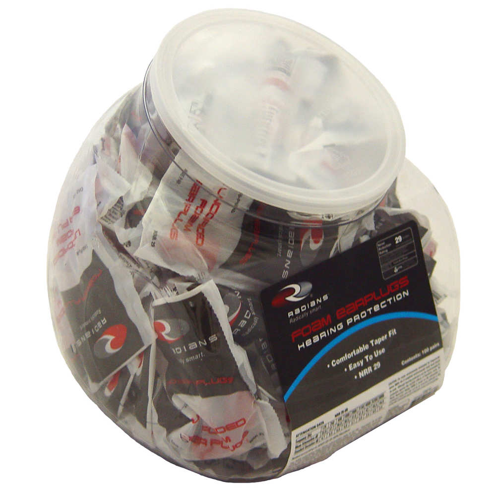 radians - Foam Ear Plugs - FOAM EARPLUGS UNCORDED NRR 32 100PR JAR for sale