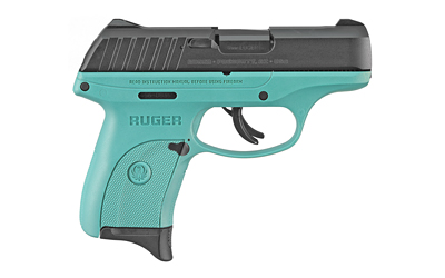 RUGER EC9s 9MM LUGER AS 7-SHOT BLUED SLIDE/TURQUOISE FRAME - for sale