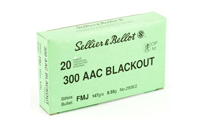 S&B 300 AAC BLACKOUT 147GR FMJ 20RD 50BX/CS - for sale