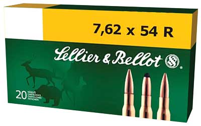 sellier & bellot ammunition - Rifle - 7.62x54R - RIFLE 7.62X54R 180GR FMJ 20RD/BX for sale