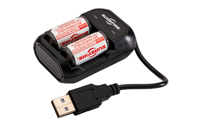surefire magazines - AC/DC Wall Charger Kit - TWO LFP123 LI-FE-PH RECH CELLS CHARGER for sale