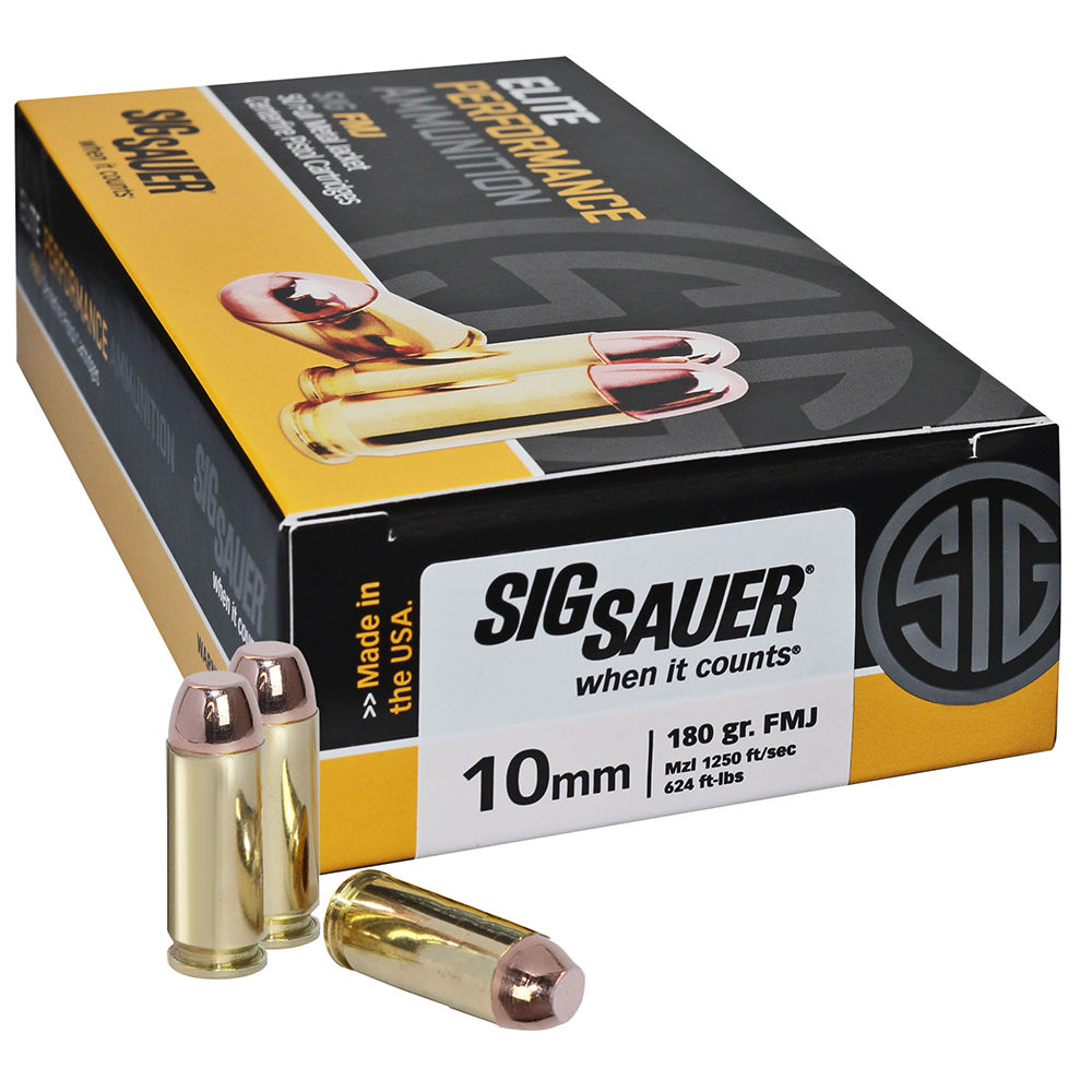 SIG 10MM 180GR FMJ 50RD 20BX/CS - for sale