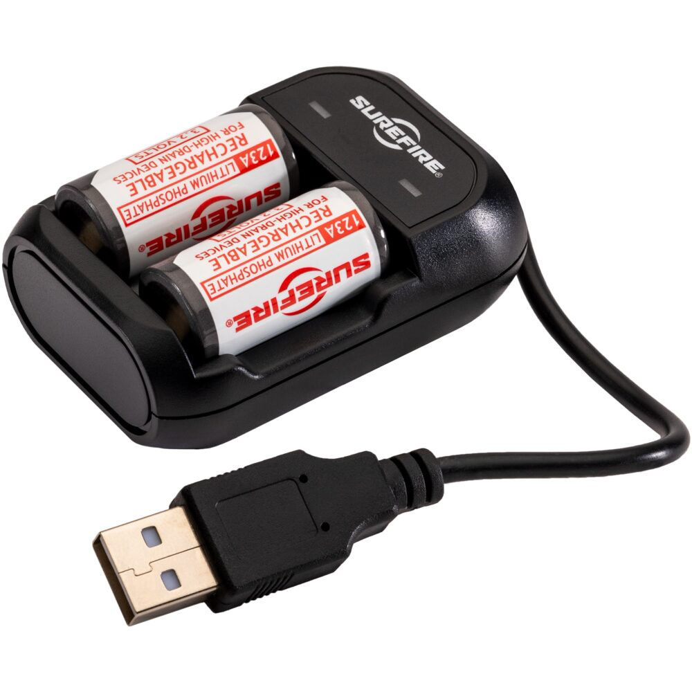 surefire magazines - AC/DC Wall Charger Kit - TWO LFP123 LI-FE-PH RECH CELLS CHARGER for sale