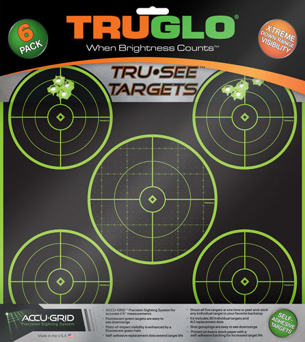 TRUGLO TRU-SEE 5 BULL TGT 12X12 6PK - for sale