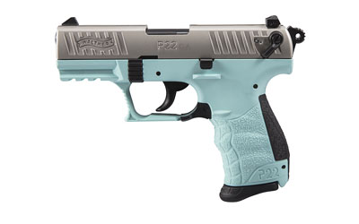 WALTHER P22 CA 22LR 3.42" AS 10-SHOT ANGEL BLUE POLYMER - for sale