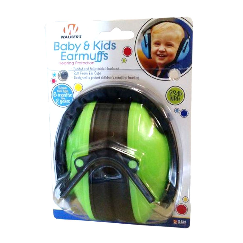 walker's game ear - Baby & Kids - FOLDING KID MUFF LIME GREEN for sale