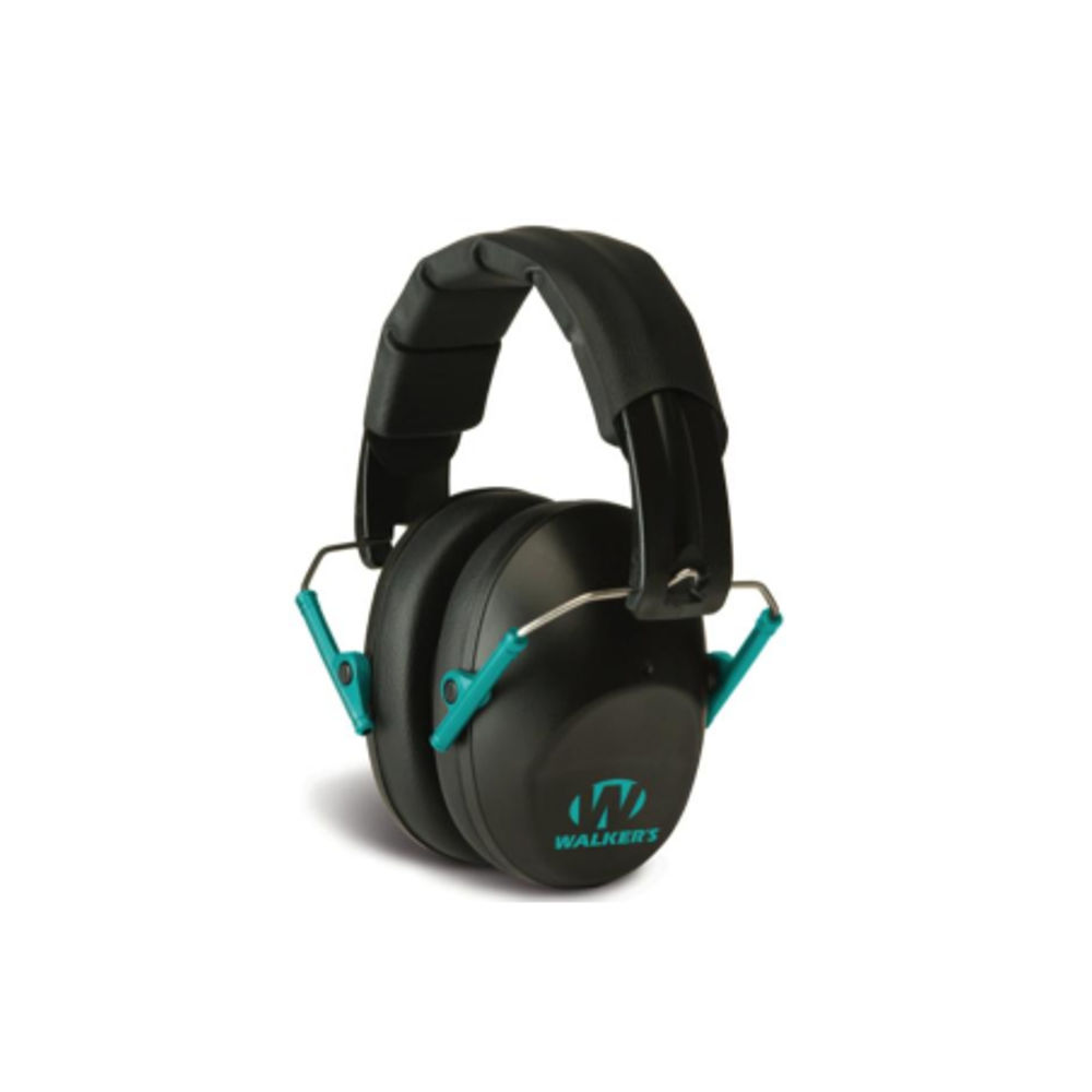 walker's game ear - Pro Low Profile - LOW PROFILE FOLDING MUFF BLACK/TEAL for sale