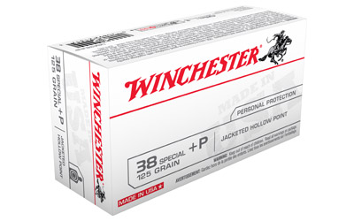 WINCHESTER USA 38 SPECIAL +P 125GR JHP 50RD 10BX/CS - for sale
